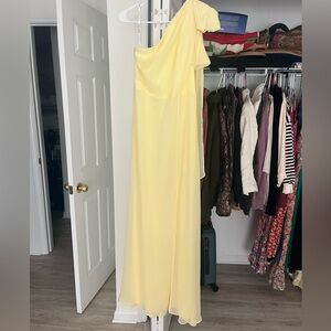 Birdy Grey Melissa One shoulder chiffon dress